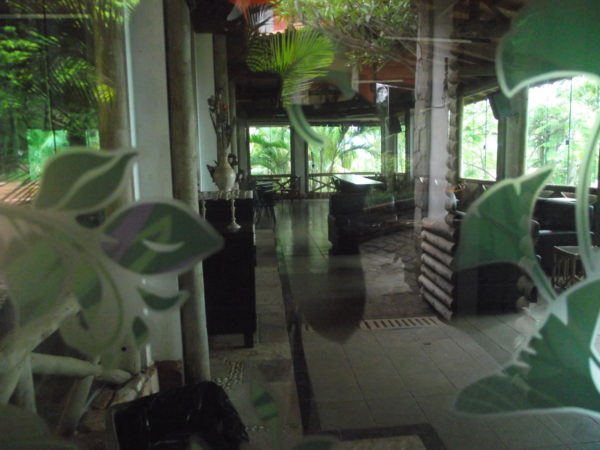 Recepção da sala de convenções.