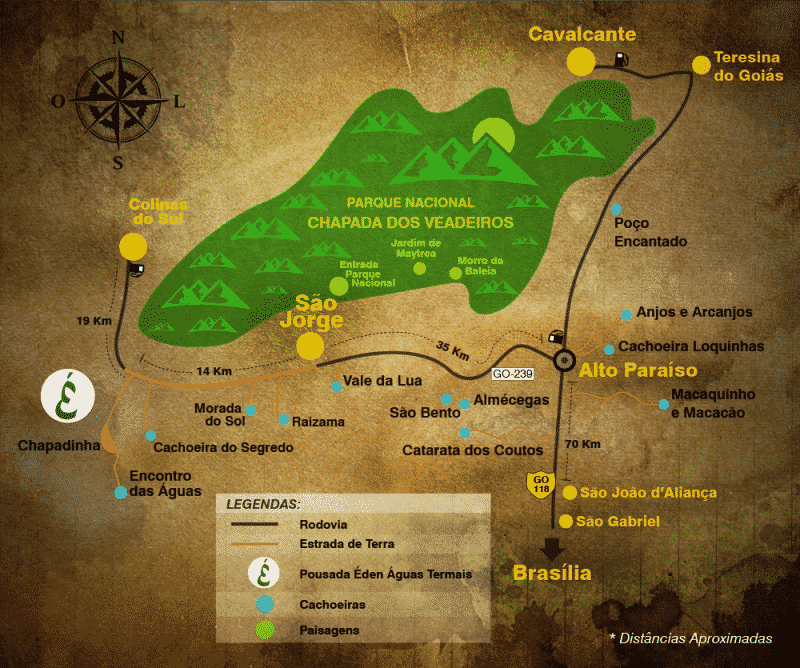 mapa-chapada-dos -veadeiros 