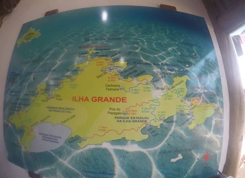 mapa ilha grande